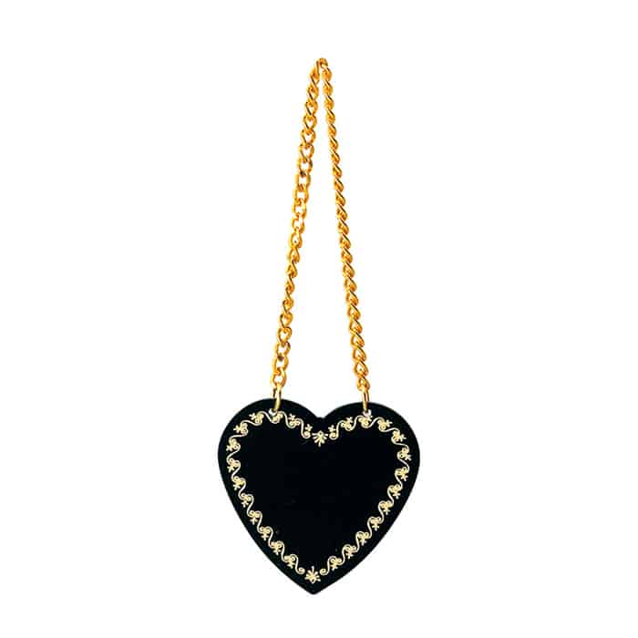 えいむ ハート型ボトル札 ブラック 10枚入 NP-7 1束（ご注文単位1束）【直送品】