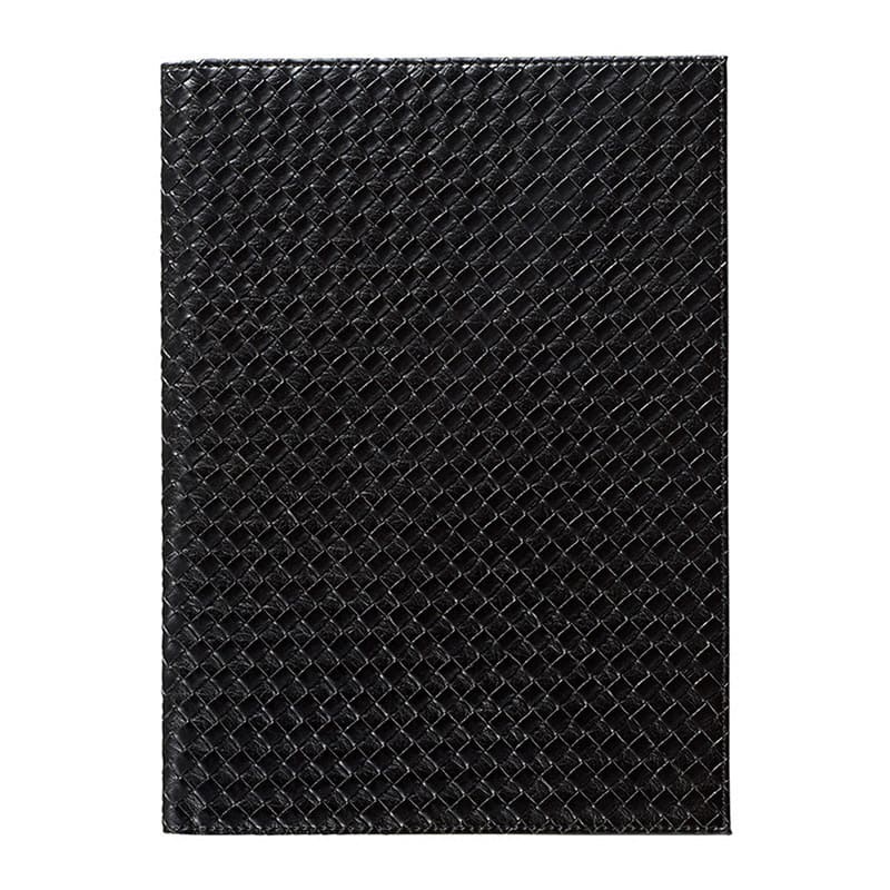 えいむ メッシュレザータッチメニューブック 大 A4 黒 CLB-491 1冊（ご注文単位1冊）【直送品】