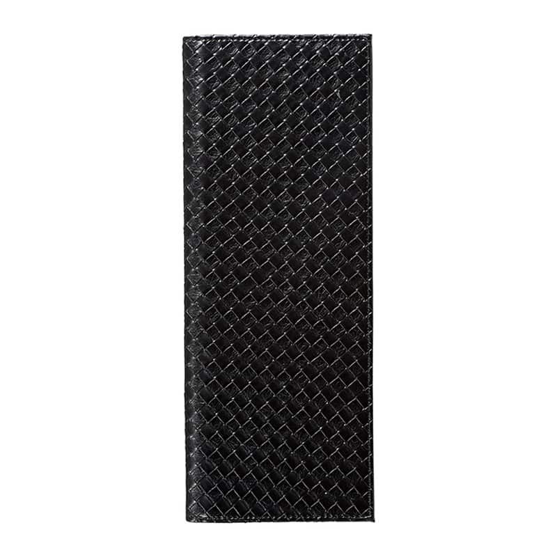 えいむ メッシュレザータッチメニューブック A4 1／2 黒 CLB-494 1冊（ご注文単位1冊）【直送品】