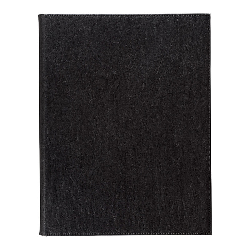 えいむ レザータッチビスメニューブック 特大 B4 ブラック CLB-600 1冊（ご注文単位1冊）【直送品】