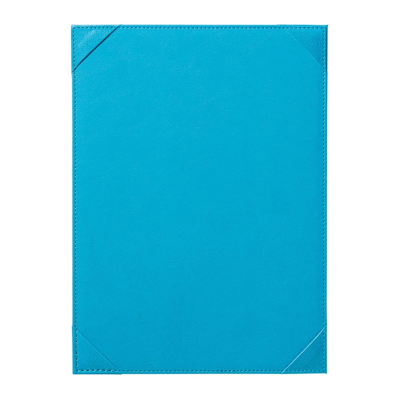 えいむ レザータッチサイドメニューブック スカイブルー CLB-A41 1冊（ご注文単位1冊）【直送品】
