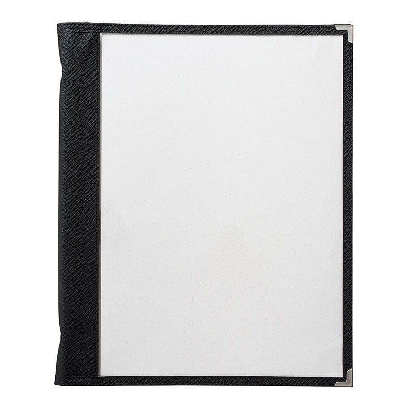 えいむ ハードクリアテーピングメニュー B4／B4・4穴 ブラック HTB-B4 1冊（ご注文単位1冊）【直送品】