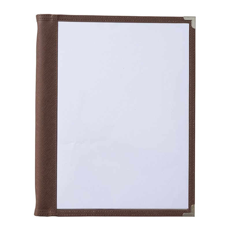 えいむ ハードクリアテーピングメニュー バインダー4穴 A4 ブラウン HTA-A4 1冊(ご注文単位1冊)【直送品】