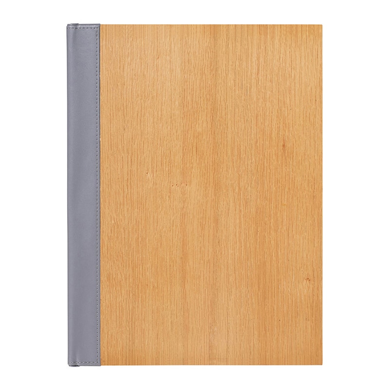 えいむ 木製インサイドピンホールメニューブック 大 A4 ナチュラル WB-811 1冊（ご注文単位1冊）【直送品】