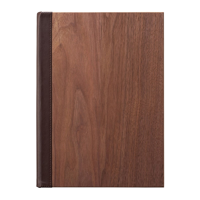 えいむ 木製インサイドピンホールメニューブック 大 A4 ブラウン WB-801 1冊（ご注文単位1冊）【直送品】