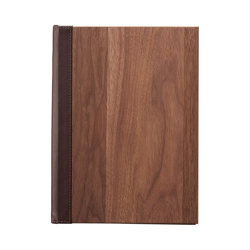 えいむ 木製インサイドピンホールメニューブック 中 B5 ブラウン WB-802 1冊（ご注文単位1冊）【直送品】