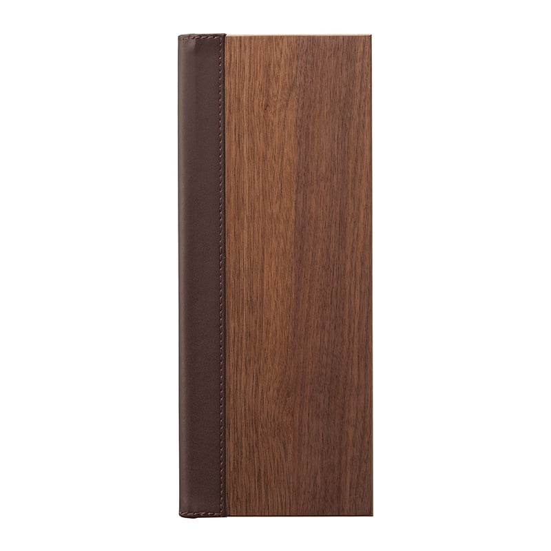 えいむ 木製インサイドピンホールメニューブック A4S ブラウン WB-804 1冊（ご注文単位1冊）【直送品】