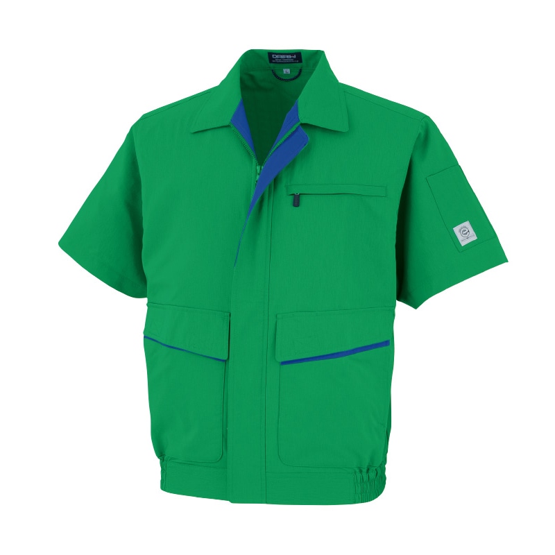 DAIRIKI 半袖キャストブルゾン エコグリーン M 88001 1枚(ご注文単位1枚)【直送品】