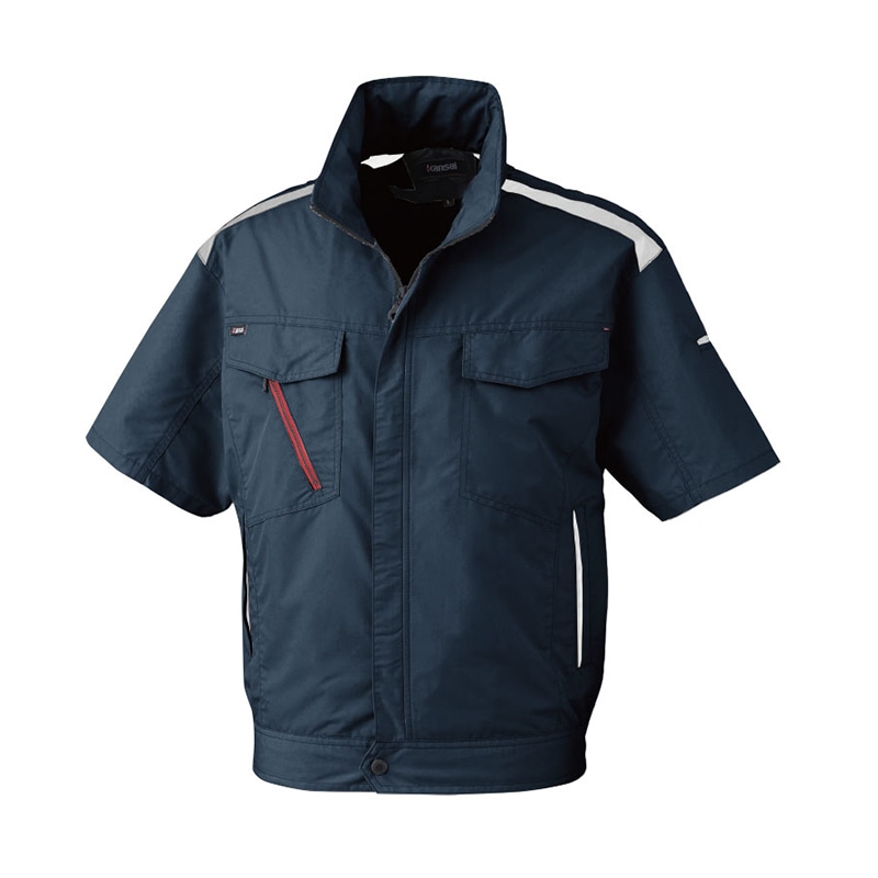 カンサイユニフォーム×空調風神服 半袖ブルゾン ネイビー M 01002 1枚(ご注文単位1枚)【直送品】