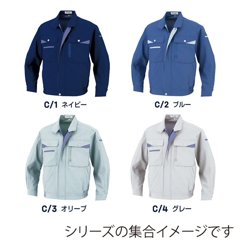 DAIRIKI　長袖ブルゾン グレー　L 07002 1枚（ご注文単位1枚）【直送品】