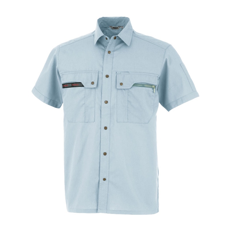 カンサイユニフォーム 半袖シャツ グリーン M 30203 1枚(ご注文単位1枚)【直送品】