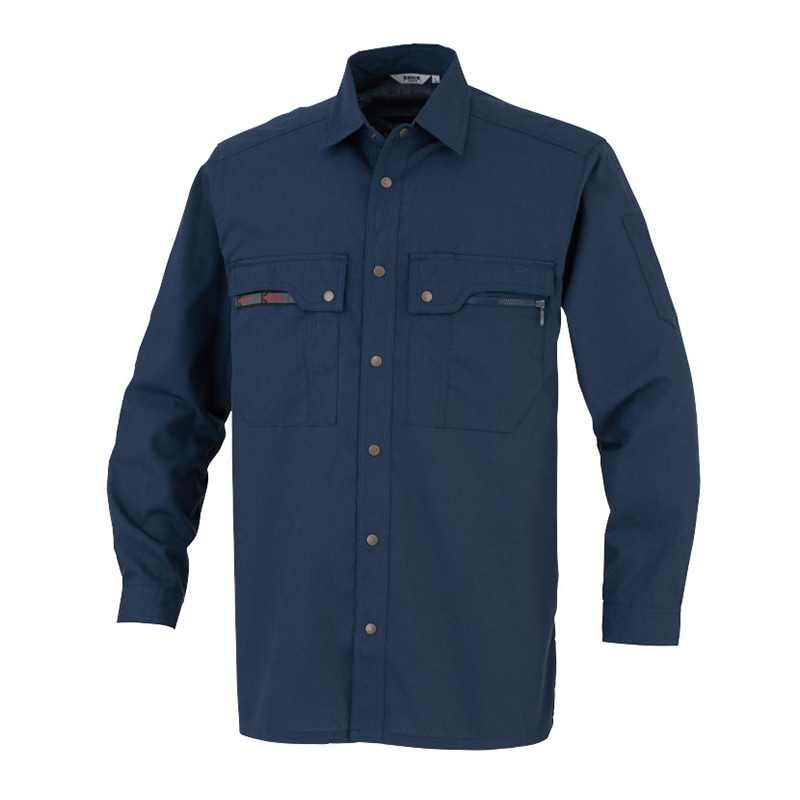 カンサイユニフォーム　長袖シャツ ネイビー　M 30204 1枚（ご注文単位1枚）【直送品】