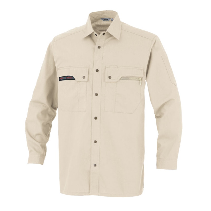 カンサイユニフォーム　長袖シャツ アイボリー　LL 30204 1枚（ご注文単位1枚）【直送品】