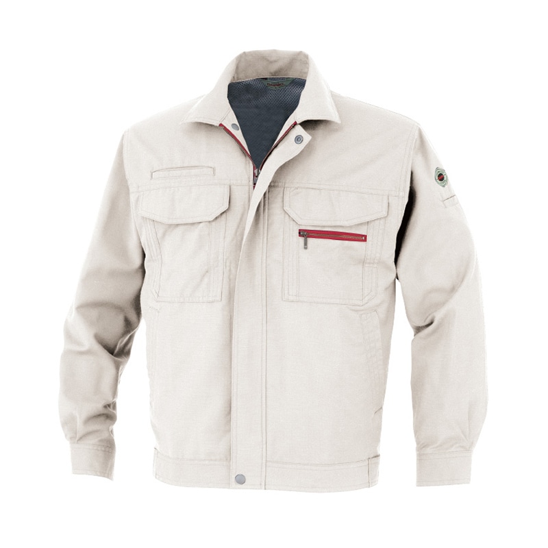 DAIRIKI　長袖ブルゾン アイボリー　L 22012 1枚（ご注文単位1枚）【直送品】