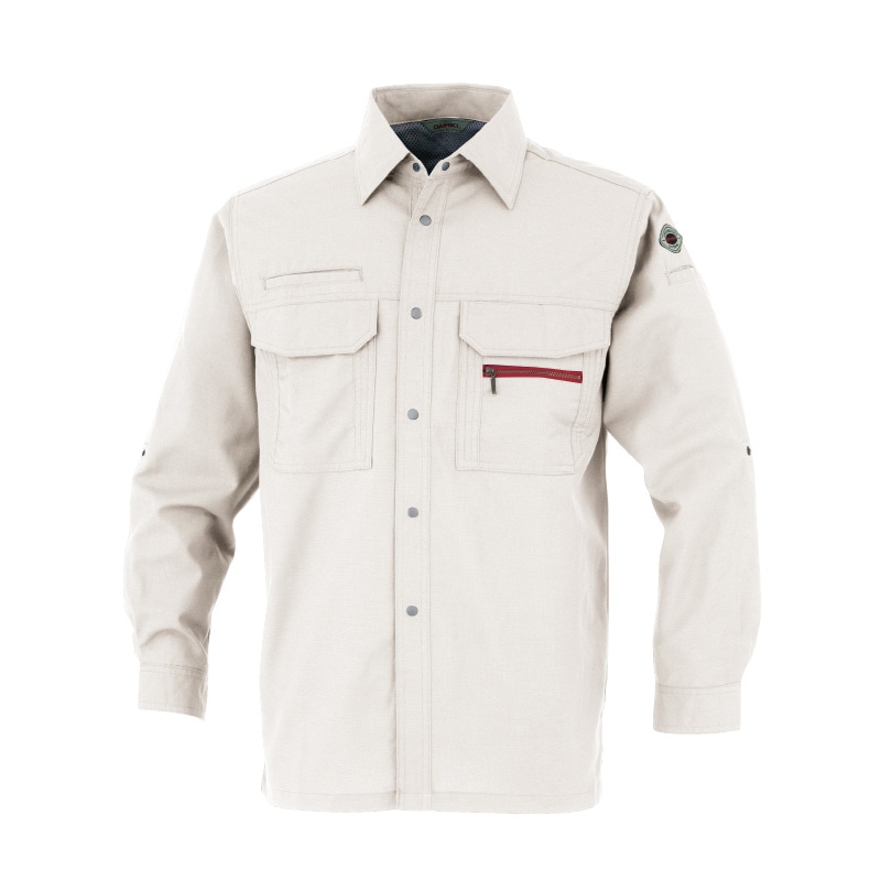 DAIRIKI　長袖シャツ アイボリー　L 22014 1枚（ご注文単位1枚）【直送品】