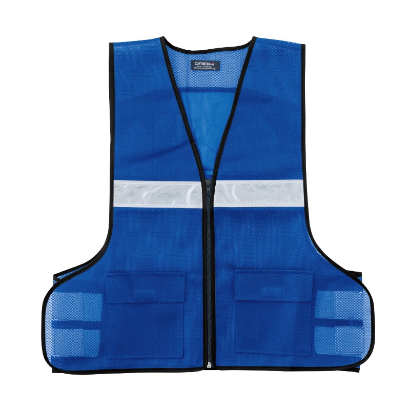 DAIRIKI　パトロール反射ベスト ブルー　XXl 10095 1枚（ご注文単位1枚）【直送品】