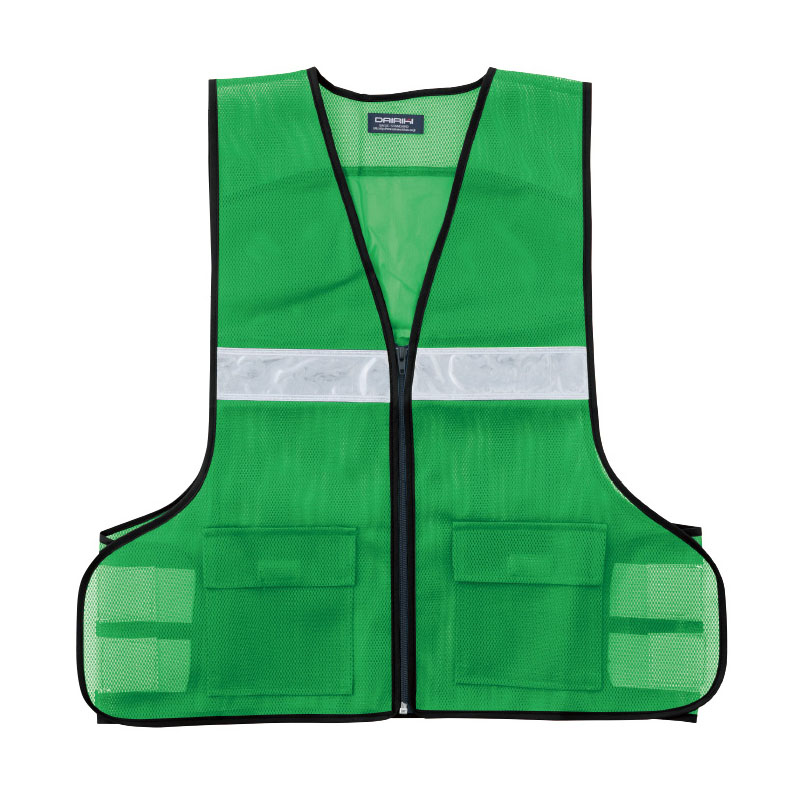 DAIRIKI　パトロール反射ベスト グリーン　XXL 10095 1枚（ご注文単位1枚）【直送品】