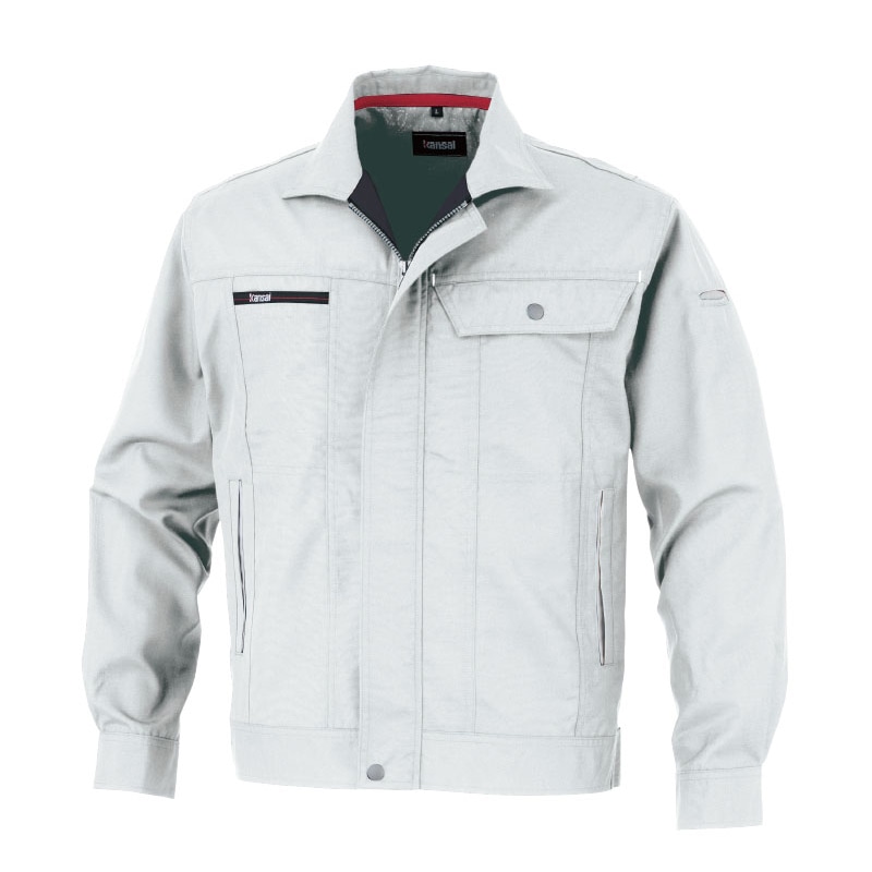 カンサイユニフォーム 長袖ブルゾン グレー M 70012 1枚(ご注文単位1枚)【直送品】