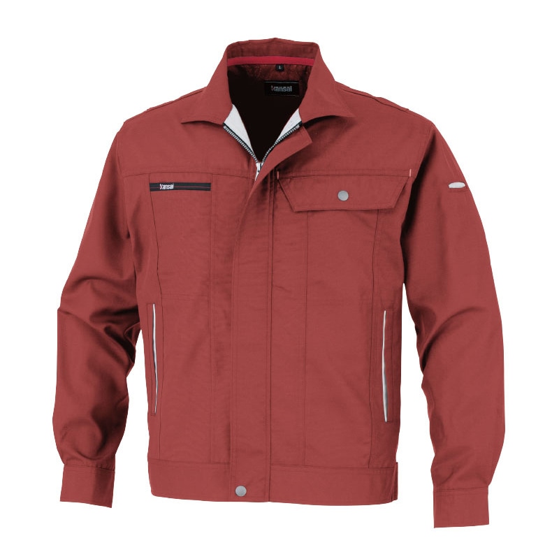 カンサイユニフォーム 長袖ブルゾン エンジ LL 70012 1枚(ご注文単位1枚)【直送品】