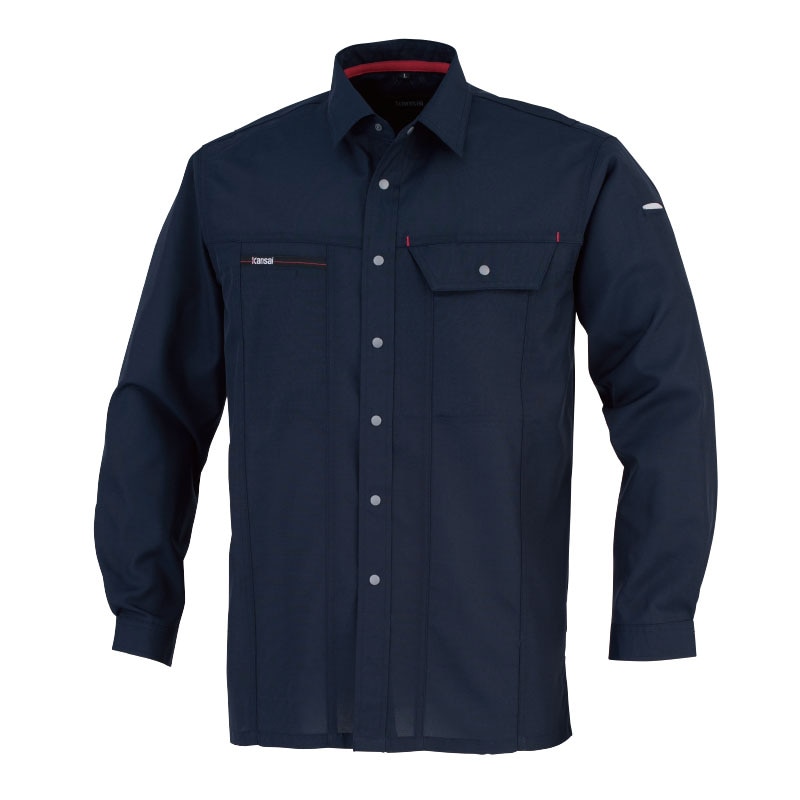 カンサイユニフォーム　長袖シャツ コン　S 70034 1枚（ご注文単位1枚）【直送品】