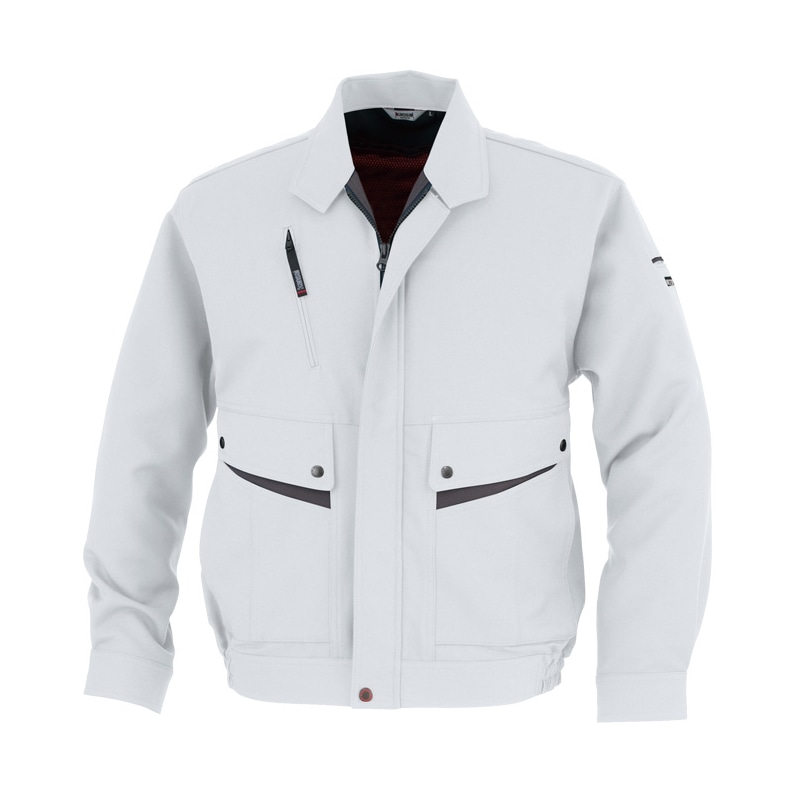 カンサイユニフォーム　長袖ブルゾン グレー　L 60012 1枚（ご注文単位1枚）【直送品】