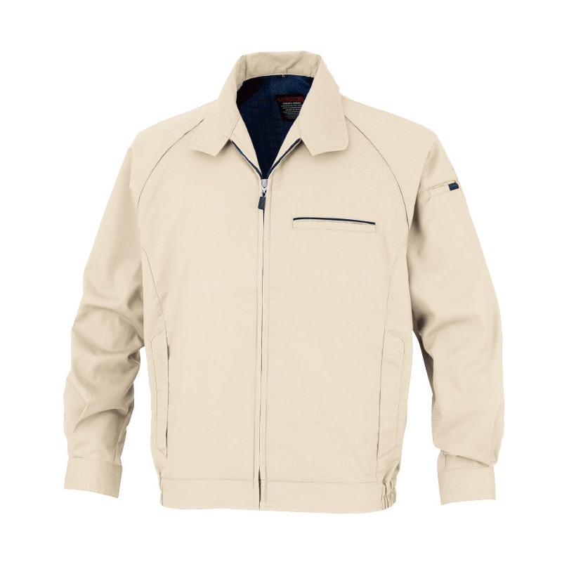 DAIRIKI 長袖カラーブルゾン アイボリー L 66002 1枚(ご注文単位1枚)【直送品】