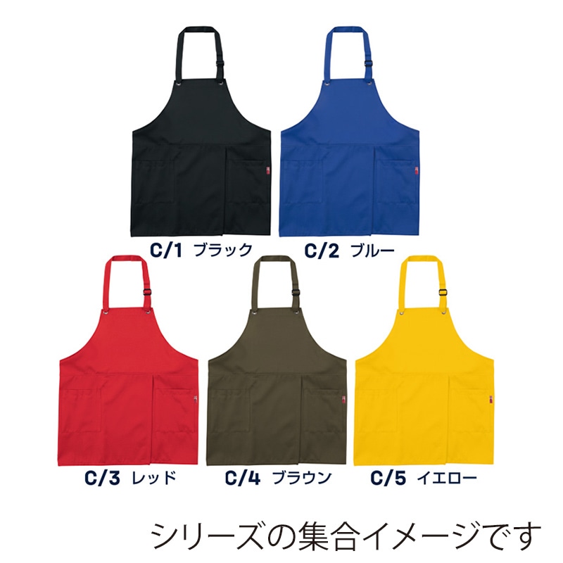 カンサイユニフォーム ラップエプロン ブルー 00022 1枚(ご注文単位1枚)【直送品】