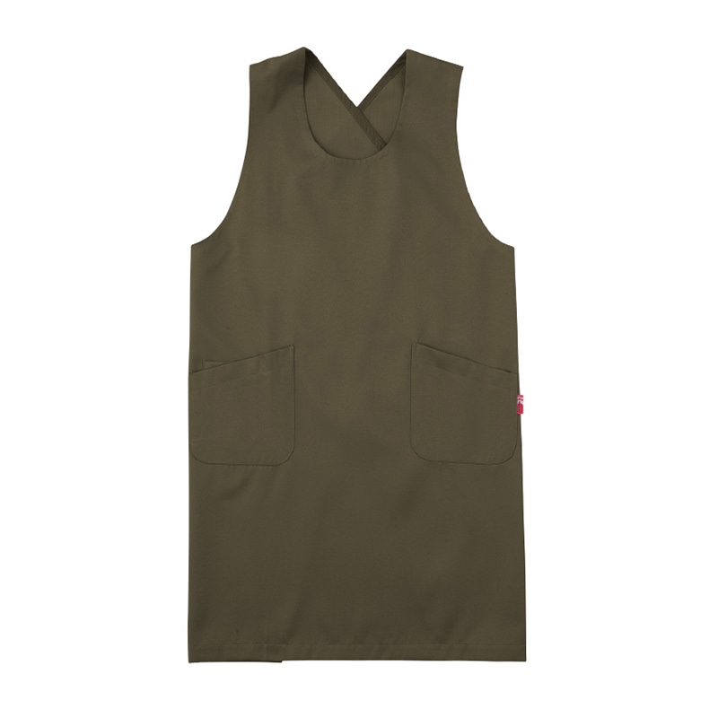 カンサイユニフォーム ドレスエプロン ブラウン 00044 1枚(ご注文単位1枚)【直送品】