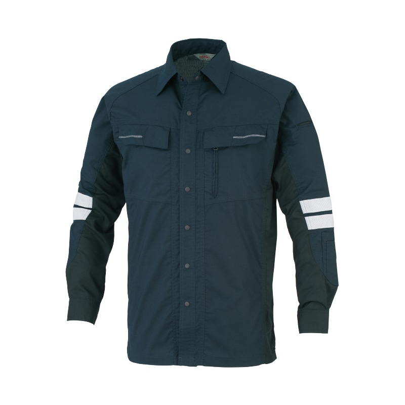 DAIRIKI　長袖シャツ ネイビー　LL 30714 1枚（ご注文単位1枚）【直送品】