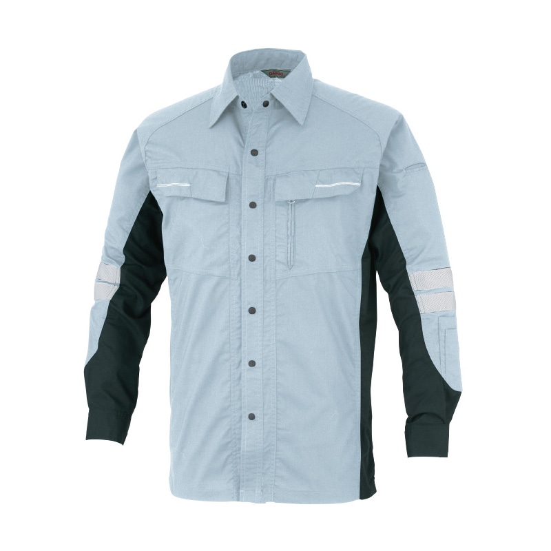 DAIRIKI 長袖シャツ シルバー L 30714 1枚(ご注文単位1枚)【直送品】