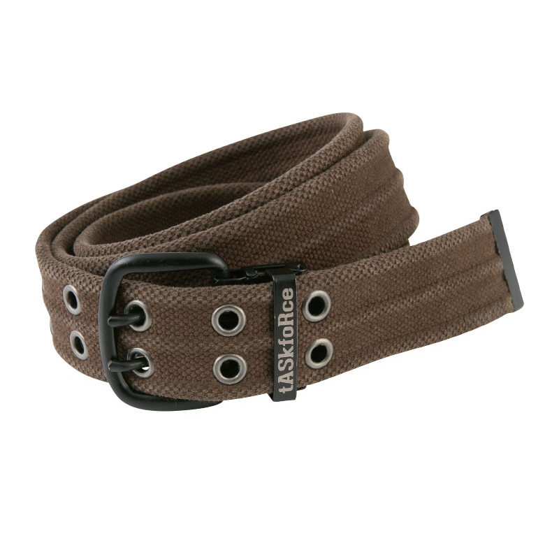 tASkfoRce綿3つ畝Wピンブラック塗装ベルト ブラウン 04008 1枚（ご注文単位1枚）【直送品】
