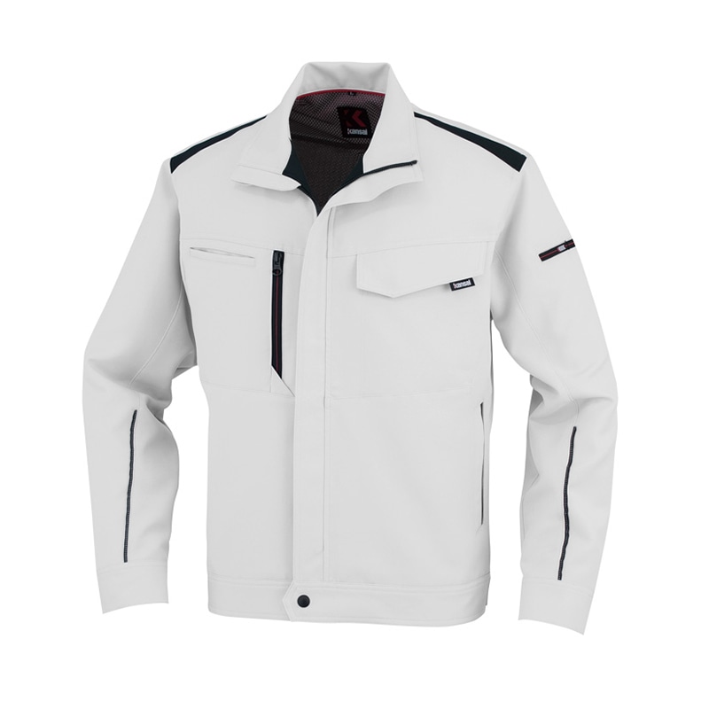 カンサイユニフォーム　長袖ブルゾン グレー　M 90012 1枚（ご注文単位1枚）【直送品】