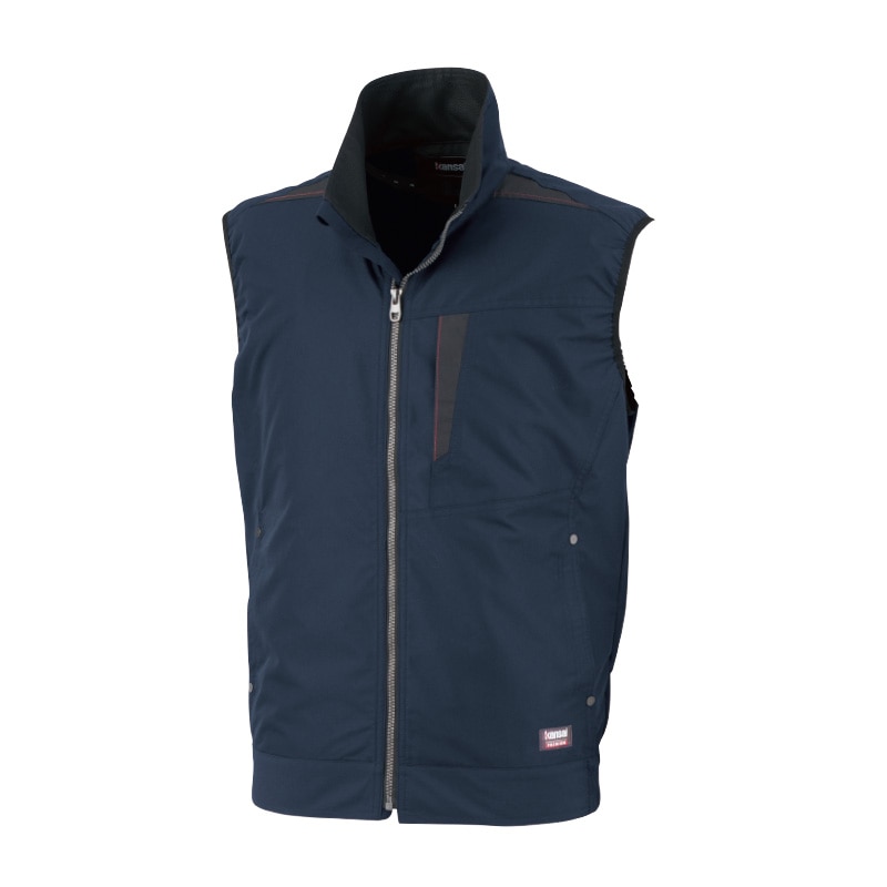 カンサイユニフォーム×空調風神服　ベスト ネイビー　M 01005 1枚（ご注文単位1枚）【直送品】