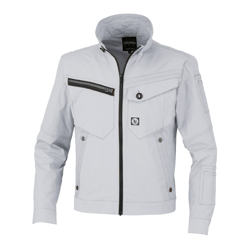 tASkfoRce 長袖ブルゾン シルバー LL 01221 1枚(ご注文単位1枚)【直送品】