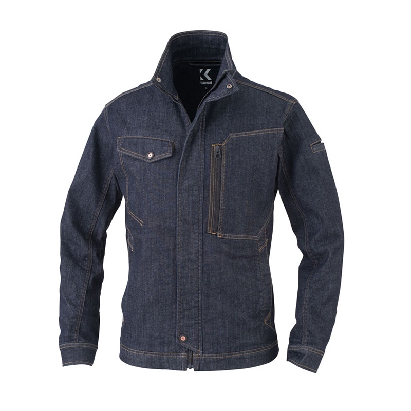 カンサイユニフォーム　長袖ブルゾン インディゴ　LL 30012 1枚（ご注文単位1枚）【直送品】