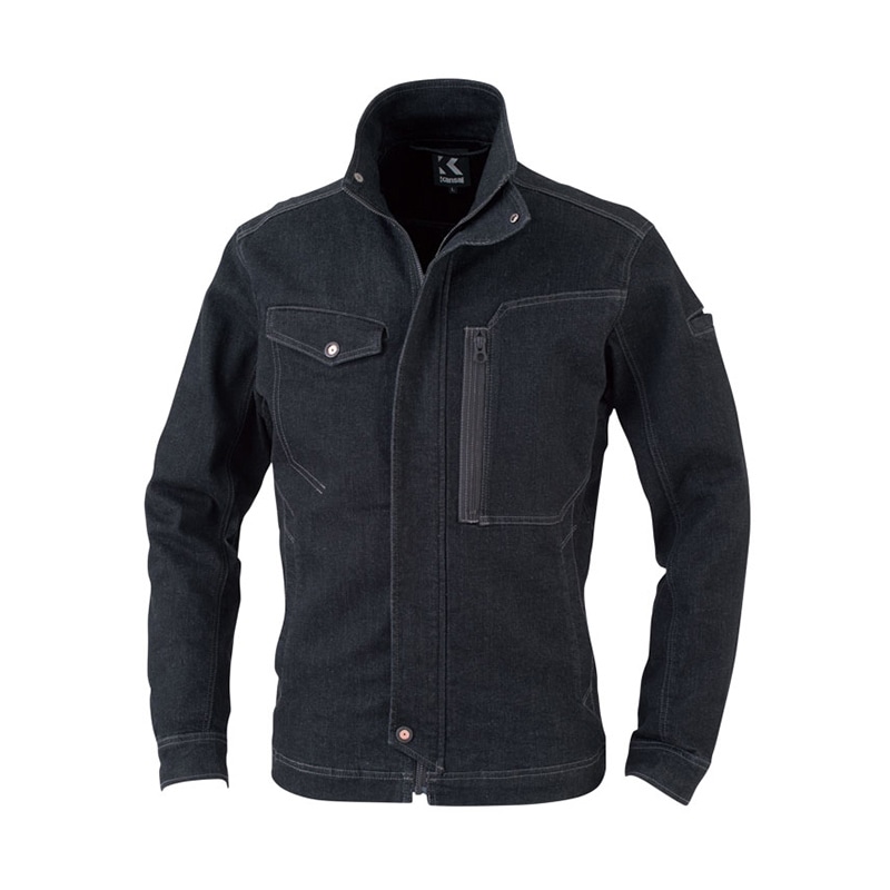 カンサイユニフォーム　長袖ブルゾン ブラック　M 30012 1枚（ご注文単位1枚）【直送品】