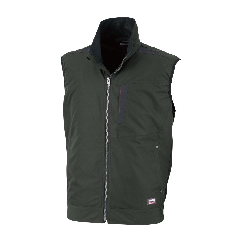 >カンサイユニフォーム×空調風神服 ベスト チャコール EL 01005 1枚(ご注文単位1枚)【直送品】