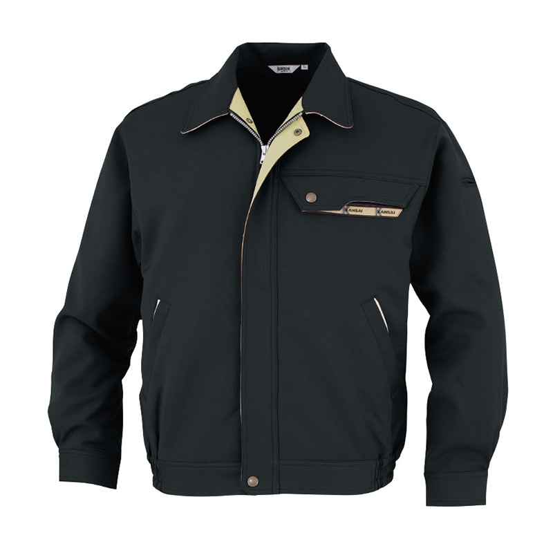 カンサイユニフォーム　長袖ブルゾン スミクロ　L 20502 1枚（ご注文単位1枚）【直送品】