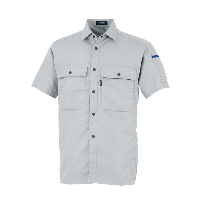 DAIRIKI 半袖シャツ グレー M 17003 1枚(ご注文単位1枚)【直送品】