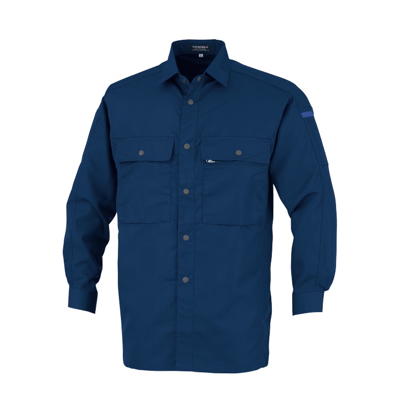 DAIRIKI　長袖シャツ ネイビー　L 17004 1枚（ご注文単位1枚）【直送品】