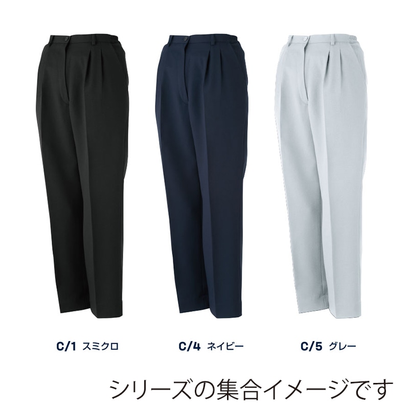 カンサイユニフォーム　レディーススラックス スミクロ　LL 20605 1枚（ご注文単位1枚）【直送品】