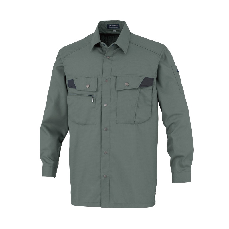 DAIRIKI　長袖シャツ グリーン　S 18004 1枚（ご注文単位1枚）【直送品】