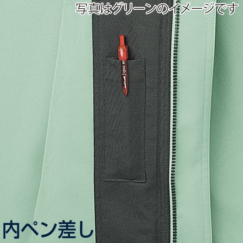 カンサイユニフォーム　半袖ブルゾン モスグリーン　L 40401 1枚（ご注文単位1枚）【直送品】