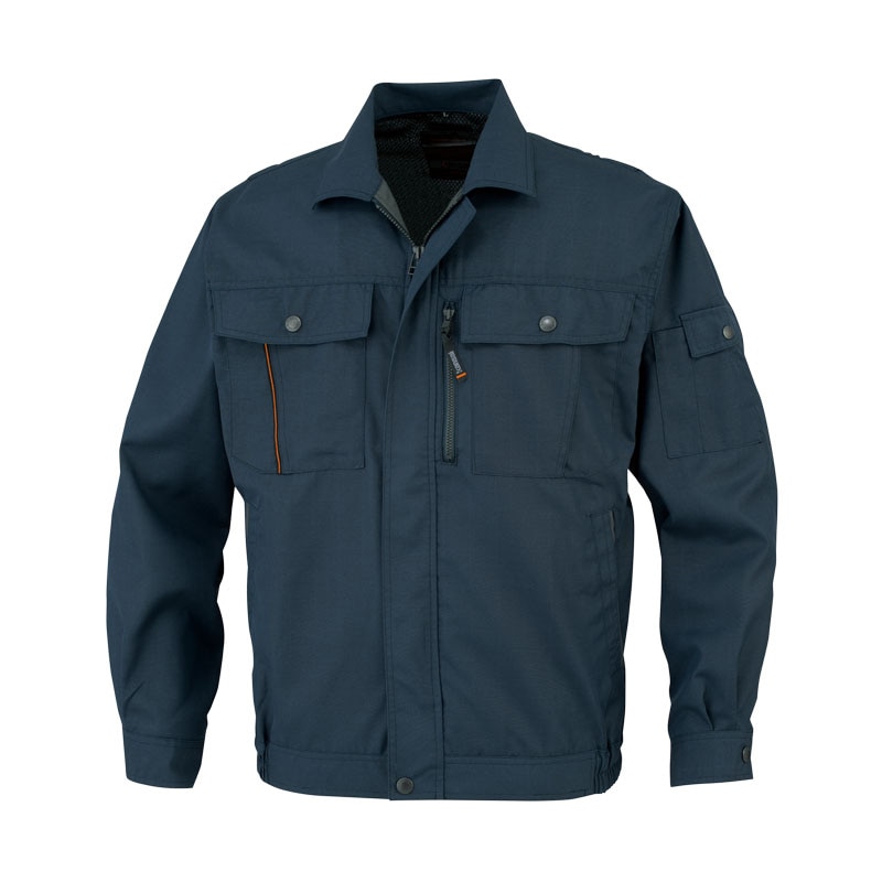 カンサイユニフォーム 長袖ブルゾン ネイビー L 40402 1枚(ご注文単位1枚)【直送品】