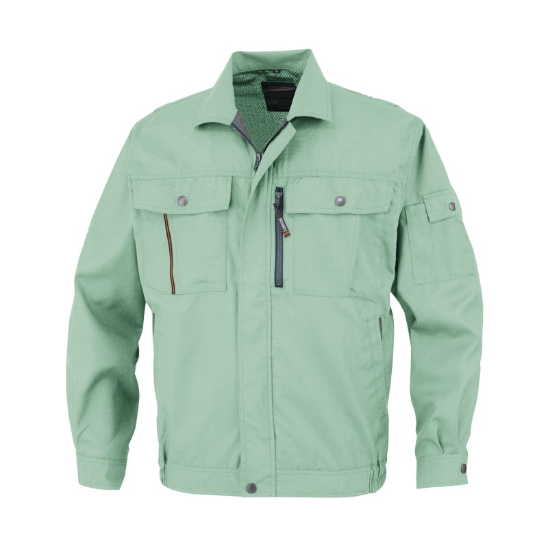 カンサイユニフォーム 長袖ブルゾン グリーン M 40402 1枚(ご注文単位1枚)【直送品】