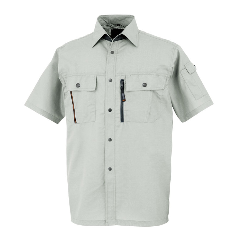 カンサイユニフォーム 半袖シャツ グレー LL 40403 1枚(ご注文単位1枚)【直送品】