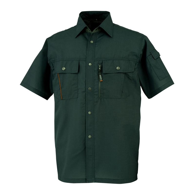 カンサイユニフォーム 半袖シャツ モスグリーン LL 40403 1枚(ご注文単位1枚)【直送品】