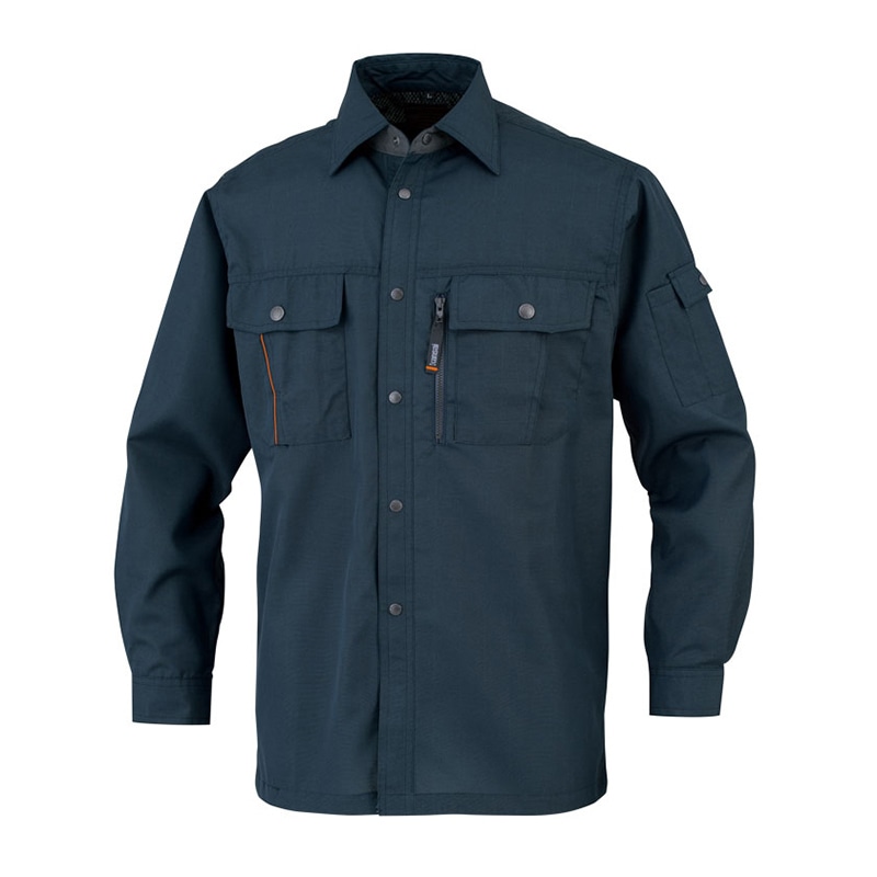 カンサイユニフォーム 長袖シャツ ネイビー SS 40404 1枚(ご注文単位1枚)【直送品】