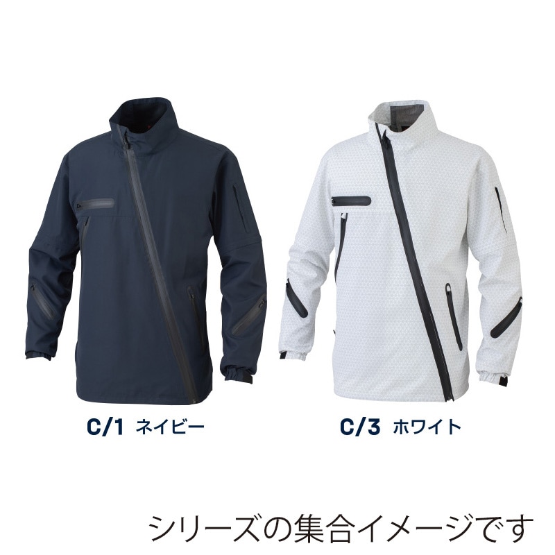 カンサイユニフォーム×空調風神服　長袖ブルゾン ホワイト　M 01100 1枚（ご注文単位1枚）【直送品】