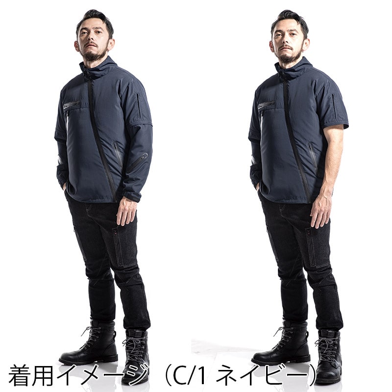 カンサイユニフォーム×空調風神服　長袖ブルゾン ホワイト　M 01100 1枚（ご注文単位1枚）【直送品】